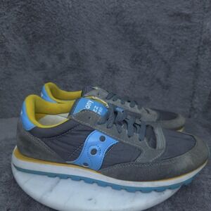 Saucony Jazz Low Pro Shoes‎ Womens Size 9 Gray Suede Running Sneakers Athletic
